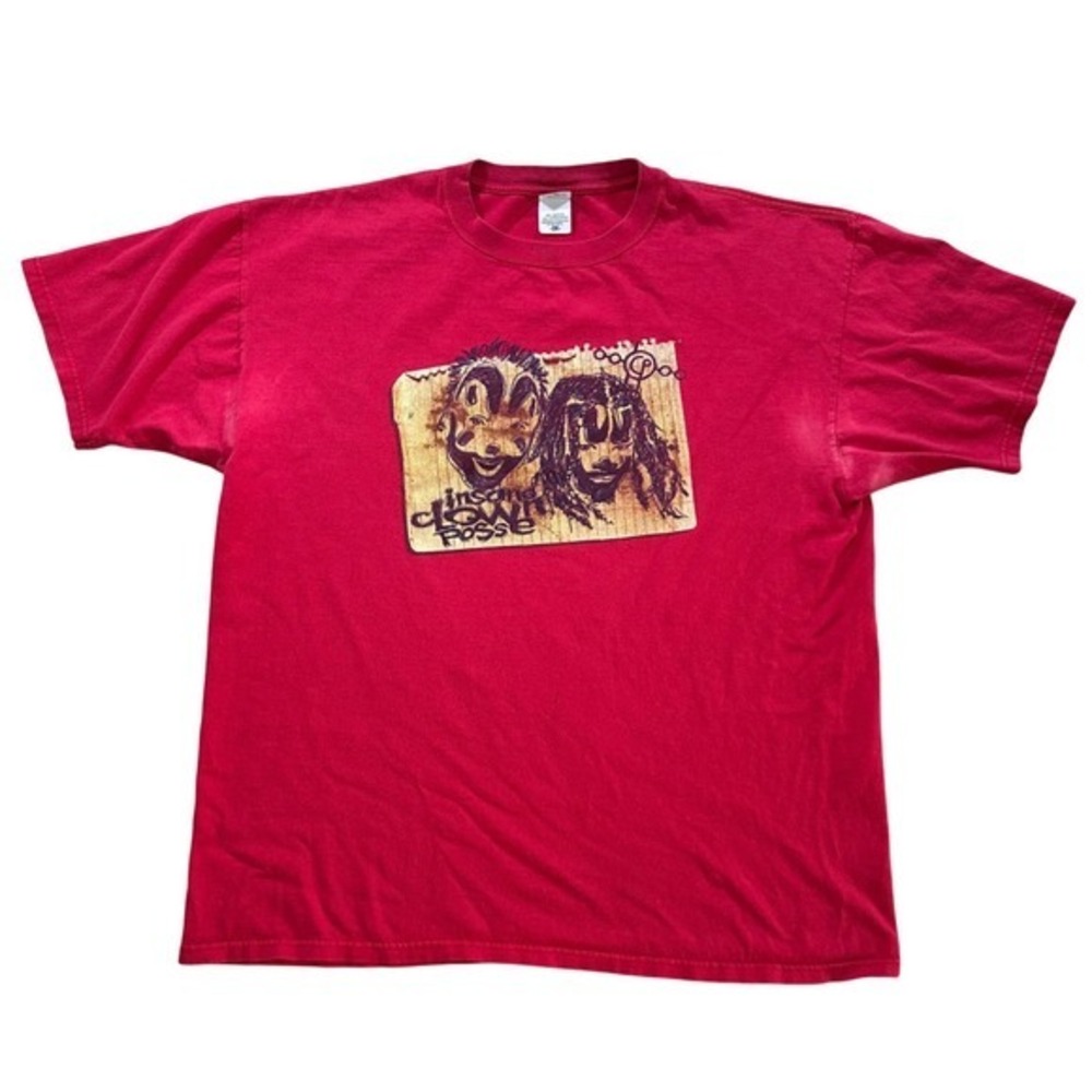 Vintage Y2K Insane Clown Posse T Shirt Anvil 2XL Red ICP XXL‎ Band Rap Tee